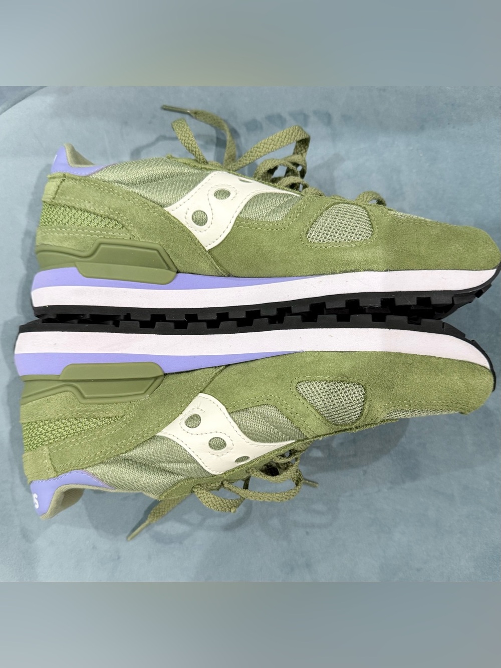 Classic Green Suede & Mesh Sneakers - Women l - Picture 3 of 4